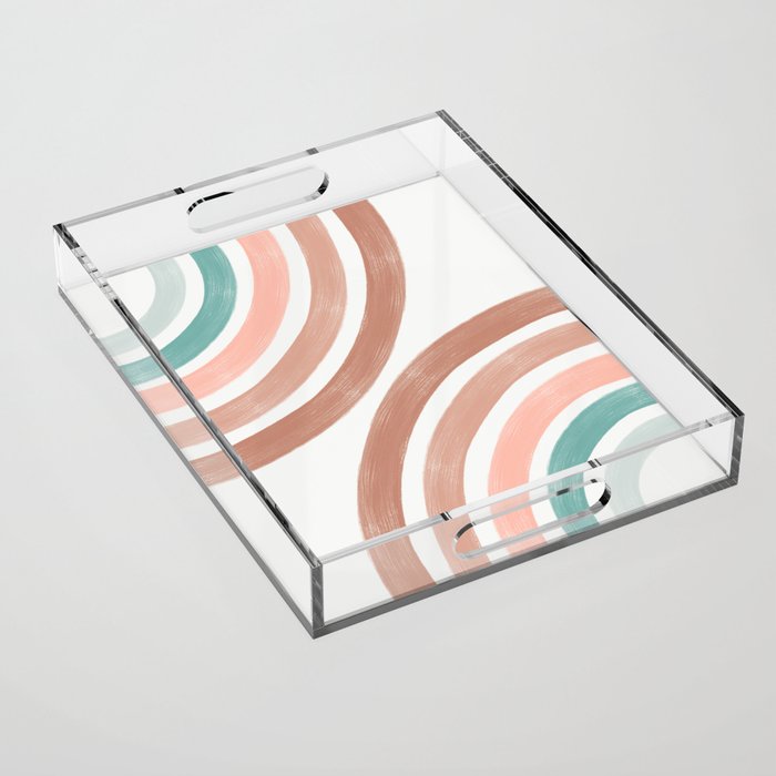 Double Retro Rainbows Acrylic Tray Gallery Image 1