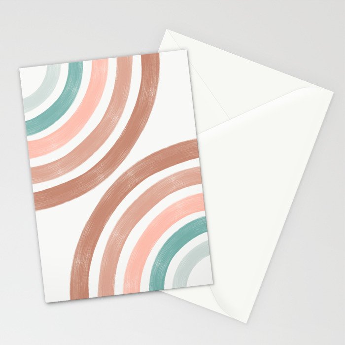 Double Retro Rainbows Stationery Card Gallery Image 2