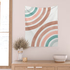 Double Retro Rainbows Wall Tapestry Gallery Image 2