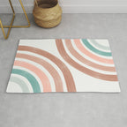 Double Retro Rainbows Rug Gallery Image 1