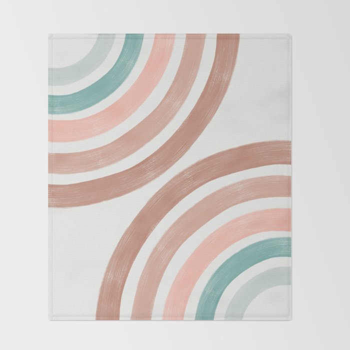 Double Retro Rainbows Throw Blanket Gallery Image 2
