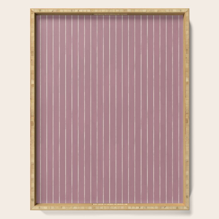 Romantic Botanica Coordinator - Thin Stripes in Rosewood Pink Serving Tray Gallery Image 1