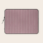 Romantic Botanica Coordinator - Thin Stripes in Rosewood Pink Laptop Sleeve Gallery Image 1