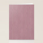 Romantic Botanica Coordinator - Thin Stripes in Rosewood Pink Stationery Card Gallery Image 2
