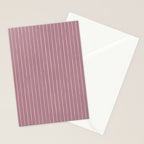 Romantic Botanica Coordinator - Thin Stripes in Rosewood Pink Stationery Card Gallery Image 2