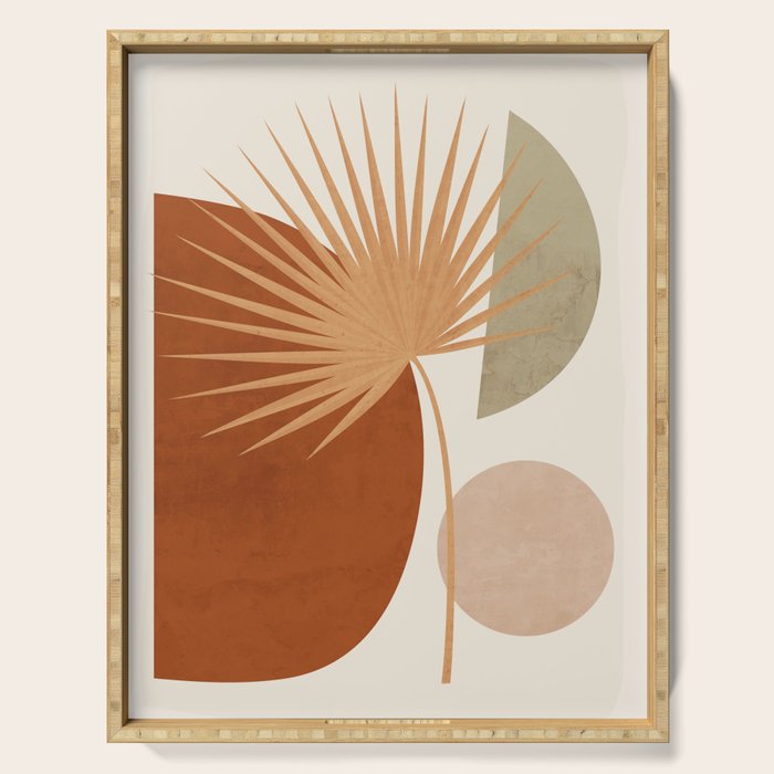 Tropical Leaf- Abstract Art 14 Serving Tray Gallery Image 1
