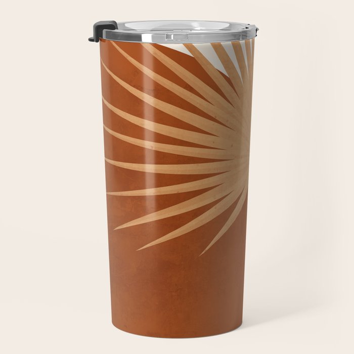 Tropical Leaf- Abstract Art 14 Travel Mug Gallery Image 3