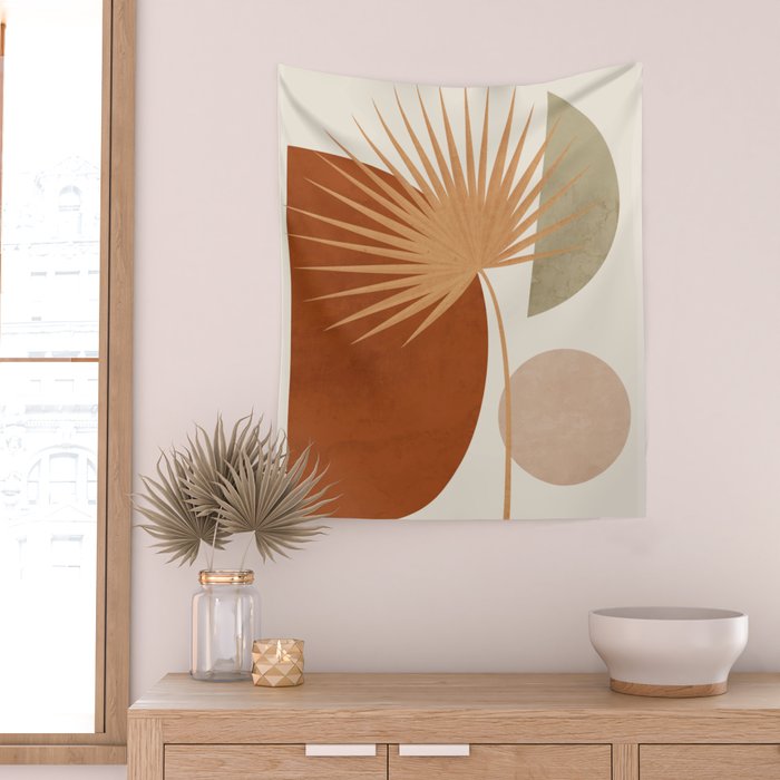 Tropical Leaf- Abstract Art 14 Wall Tapestry Gallery Image 2
