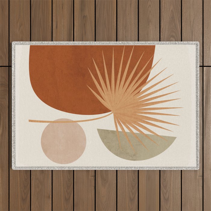 Tropical Leaf- Abstract Art 14 Outdoor Rug Gallery Image 1
