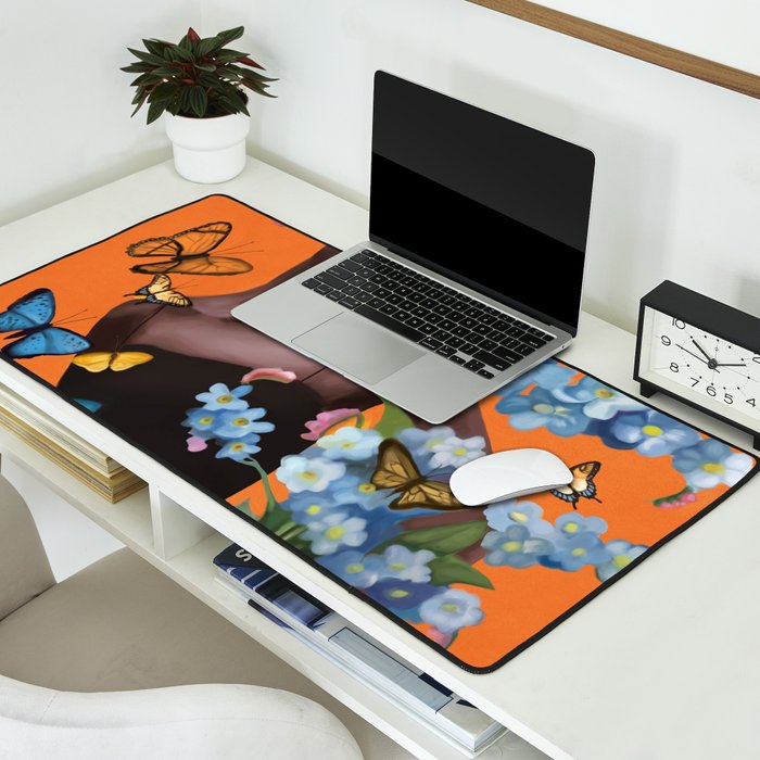 Blooming in Flight 2 Desk Mat Gallery Image 2