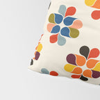 Mod Retro Floral Geometry in Multicolor Pillow Sham Gallery Image 4