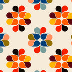 Mod Retro Floral Geometry in Multicolor Coffee Mug Gallery Image 2