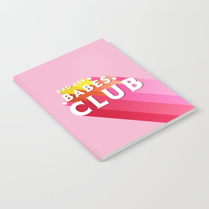 Bad Ass babes club in pink Notebook Gallery Image 1