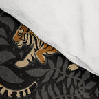 Tigers - black and charcoal  Comforter Gallery Image 4