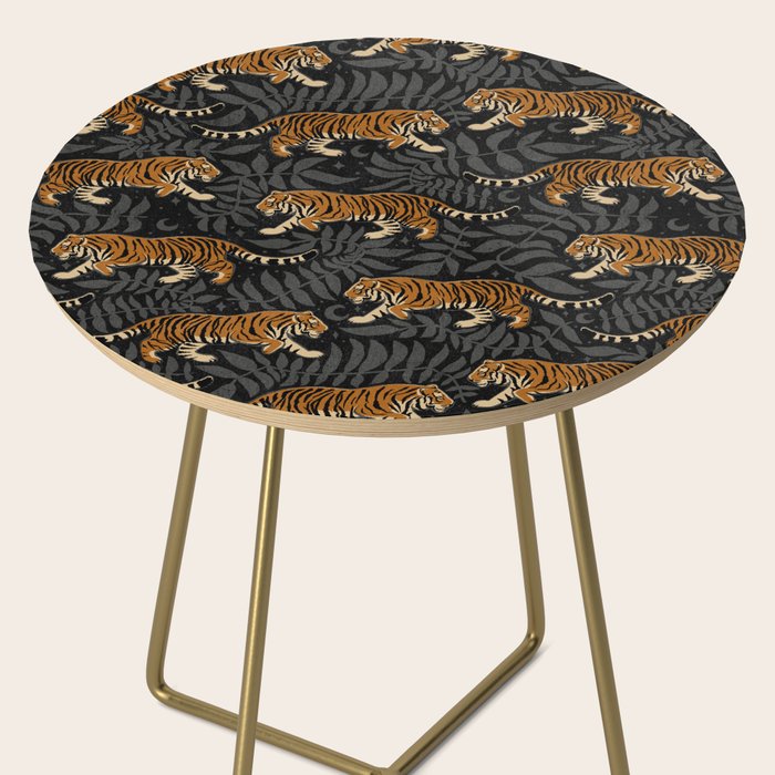 Tigers - black and charcoal  Side Table Gallery Image 2