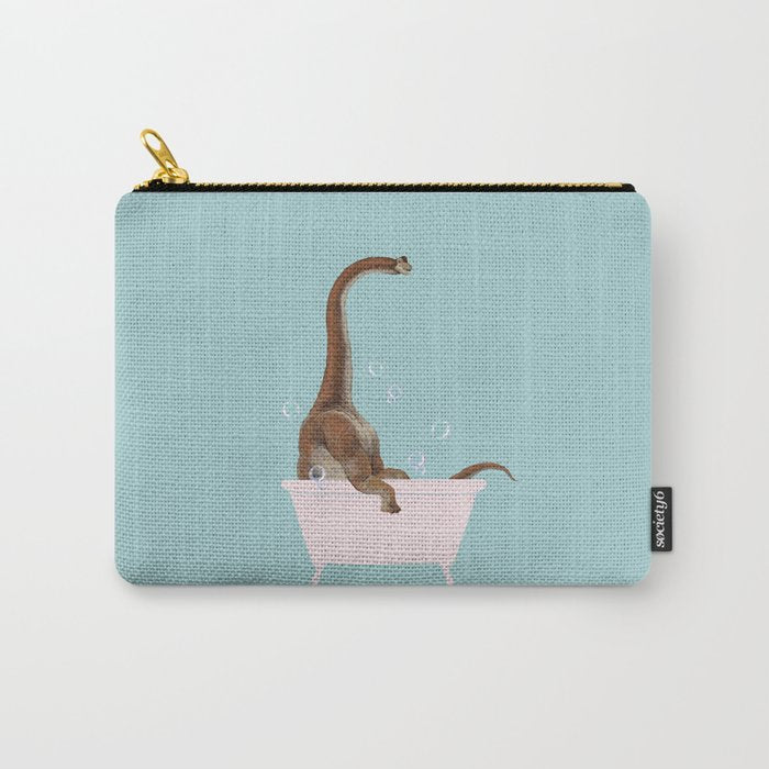 Brachiosaurus in Bathtub Carry All Pouch Gallery Image 1