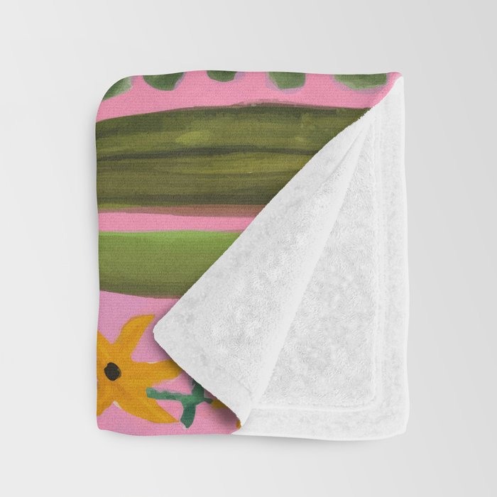 Pink Garden Flowers Throw Blanket Gallery Image 3