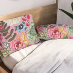 Pink Garden Flowers Pillow Sham Gallery Image 2