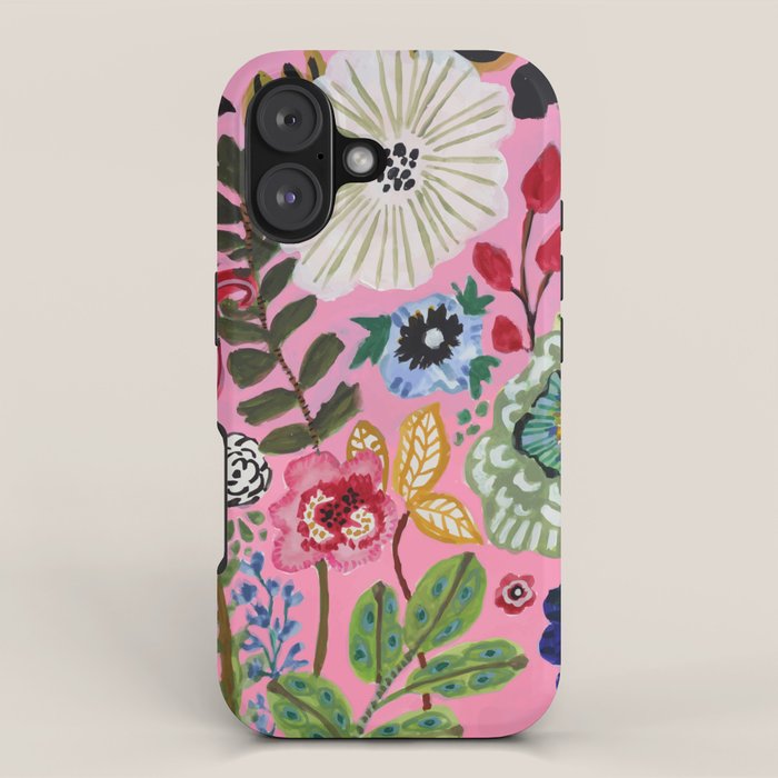 Pink Garden Flowers iPhone Case Gallery Image 1