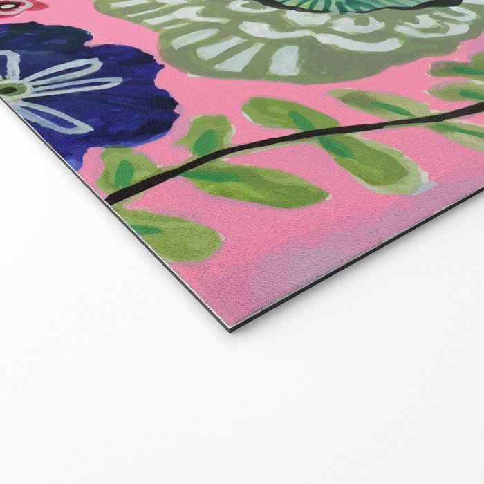 Pink Garden Flowers Welcome Mat Gallery Image 2