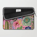 Pink Garden Flowers Laptop Sleeve Gallery Image 2