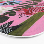 Pink Garden Flowers Bath Mat Gallery Image 3