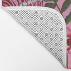 Pink Garden Flowers Bath Mat Gallery Image 2