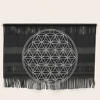 Flower of life on black Wall Hanging Gallery Image 1