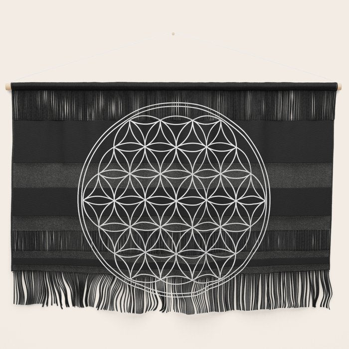 Flower of life on black Wall Hanging Gallery Image 1