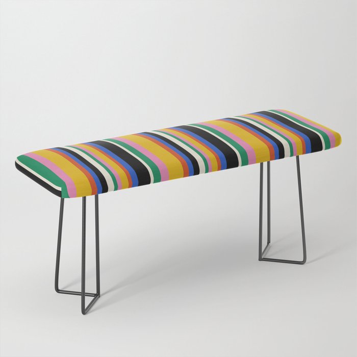 Classic Stripes XIII - Bold Retro Bench Gallery Image 1