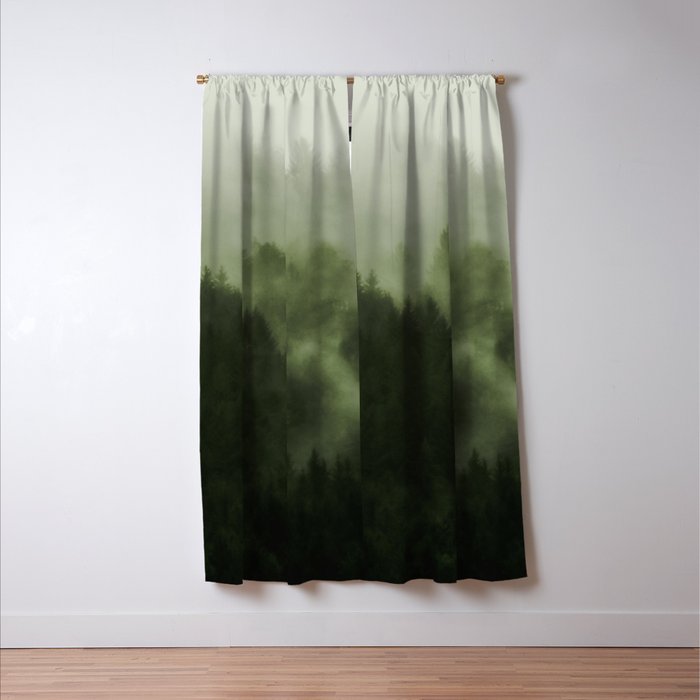 Drift - Green Mountain Forest Window Curtain Gallery Image 3