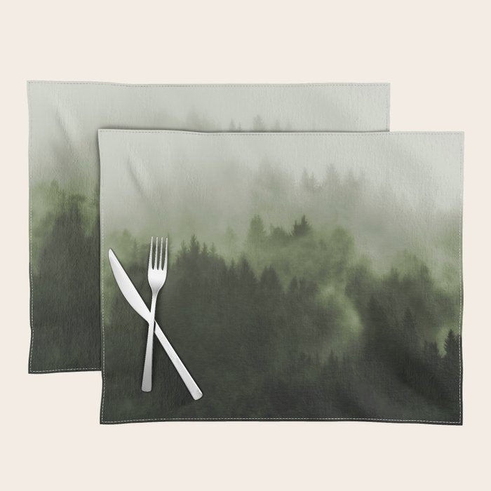 Drift - Green Mountain Forest Placemat Gallery Image 1