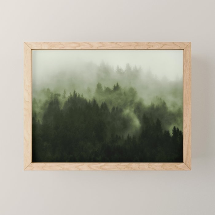 Drift - Green Mountain Forest Mini Art Print Gallery Image 1