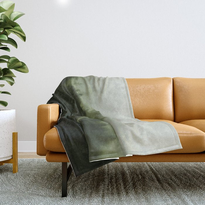 Drift - Green Mountain Forest Throw Blanket Gallery Image 1