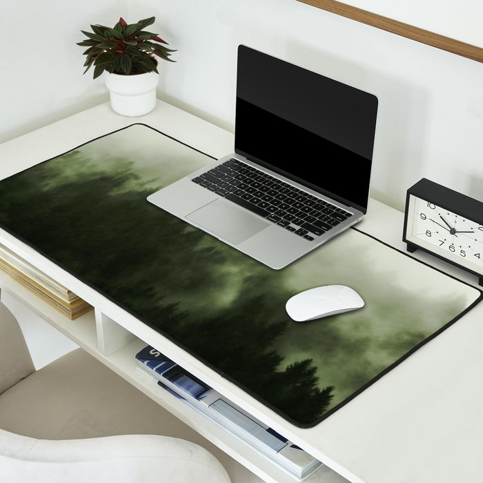 Drift - Green Mountain Forest Desk Mat Gallery Image 2