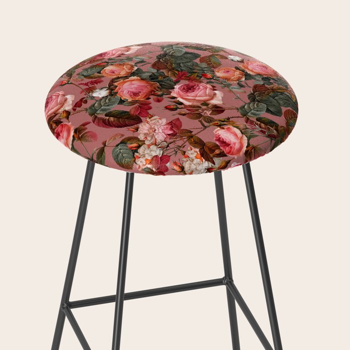 Pastel Floral Pattern Stool Gallery Image 2