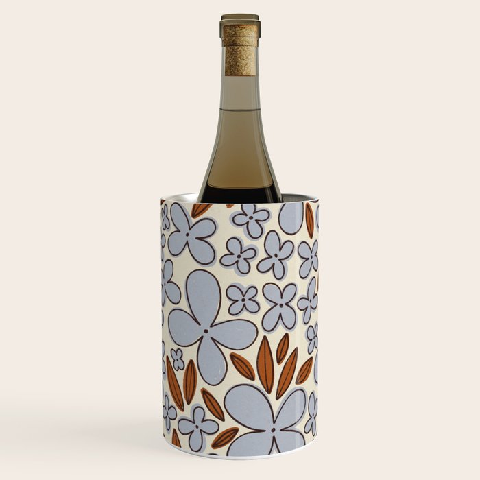 Four-leaf Flower Pattern / Grey & Brown Wine Chiller Gallery Image 2