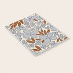 Four-leaf Flower Pattern / Grey & Brown Notebook Gallery Image 3