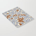 Four-leaf Flower Pattern / Grey & Brown Notebook Gallery Image 2