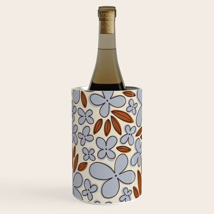 Four-leaf Flower Pattern / Grey & Brown Wine Chiller Gallery Image 1
