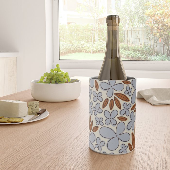 Four-leaf Flower Pattern / Grey & Brown Wine Chiller Gallery Image 4