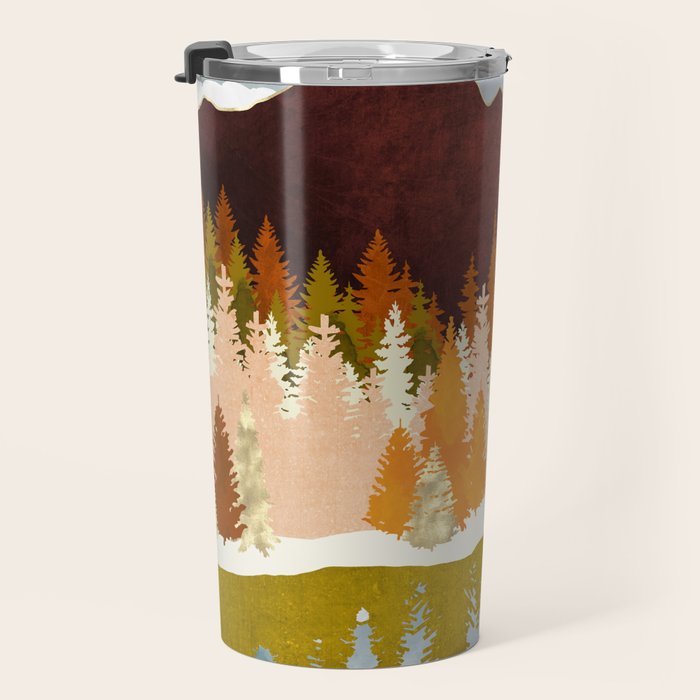 Winter Lake Forest Travel Mug Gallery Image 3
