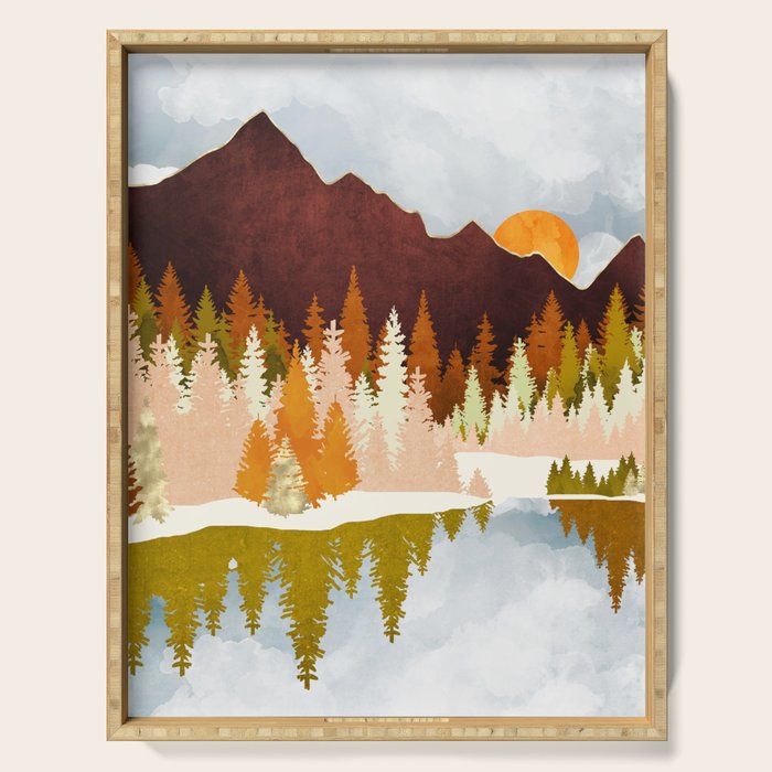 Winter Lake Forest Serving Tray Gallery Image 1