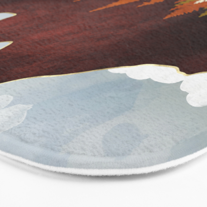 Winter Lake Forest Bath Mat Gallery Image 3