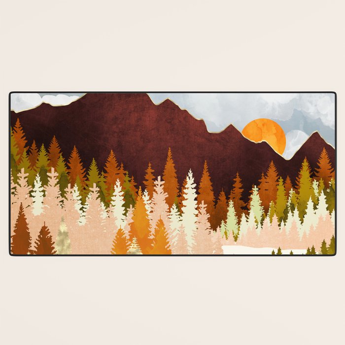 Winter Lake Forest Desk Mat Gallery Image 3