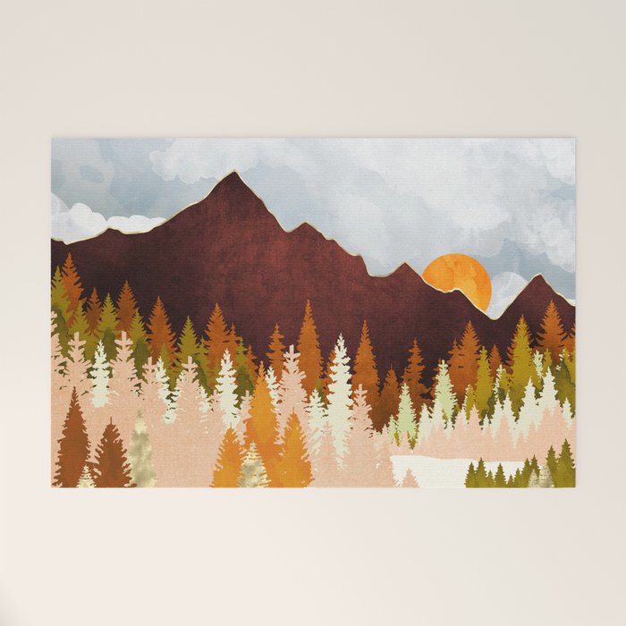 Winter Lake Forest Welcome Mat Gallery Image 1