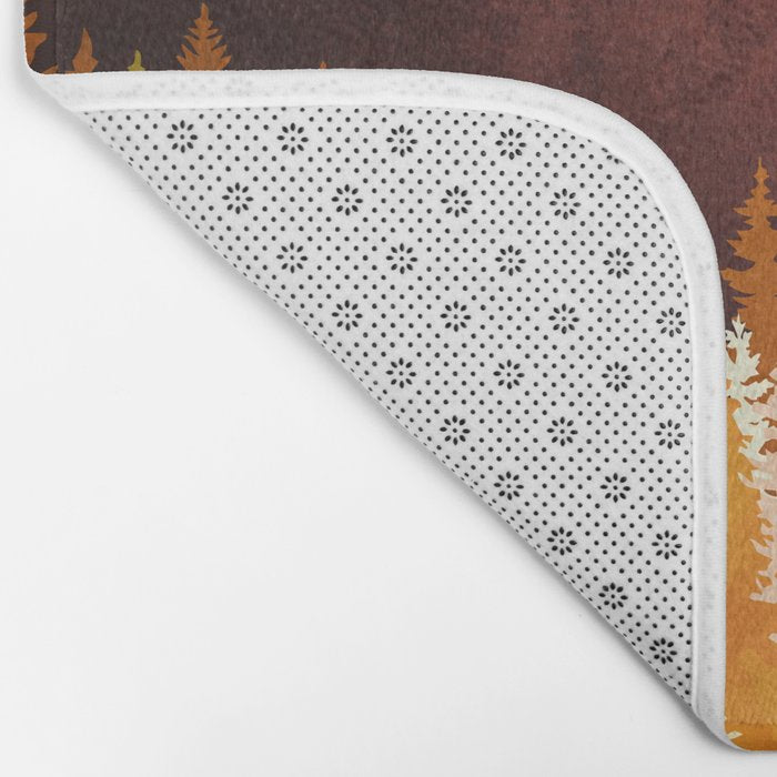 Winter Lake Forest Bath Mat Gallery Image 2