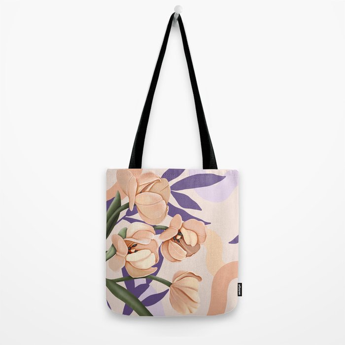 Large pink flowers MP3 Tote Bag Gallery Image 2
