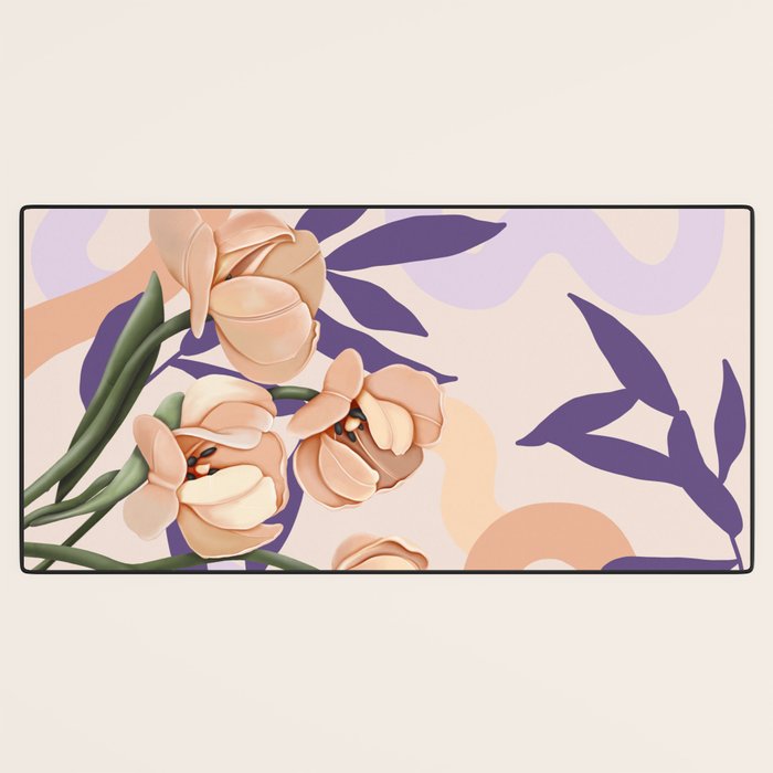 Large pink flowers MP3 Desk Mat Gallery Image 3