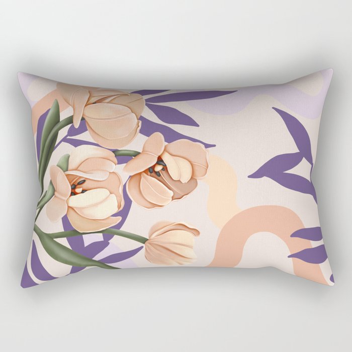 Large pink flowers MP3 Rectangular Pillow Gallery Image 1